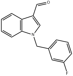 1-(3-FLUOROBENZYL)-1H-INDOLE-3-CARBALDEHYDE Struktur