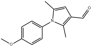 1-(4-メトキシフェニル)-2,5-ジメチル-1H-ピロール-3-カルブアルデヒド 化学構造式