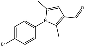 1-(4-ブロモフェニル)-2,5-ジメチル-1H-ピロール-3-カルブアルデヒド 化学構造式