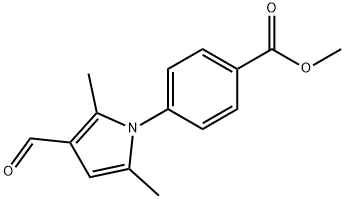 4-(3-ホルミル-2,5-ジメチル-1H-ピロール-1-イル)安息香酸メチル 化学構造式