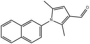 2,5-ジメチル-1-(2-ナフチル)-1H-ピロール-3-カルブアルデヒド 化学構造式