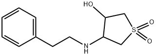 3-羟基-4-(苯乙氨基)四氢噻吩1,1-二氧化物, 347364-75-4, 结构式