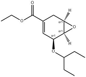 (1R,5S,6R)-rel-5-(1-Ethylpropoxy)-7-oxabicyclo[4.1.0]hept-3-ene-3-carboxylic Acid Ethyl Ester Structure