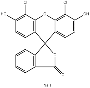 4',5'-ジクロロ-3',6'-ビス(ソジオオキシ)スピロ[イソベンゾフラン-1(3H),9'-[9H]キサンテン]-3-オン 化学構造式
