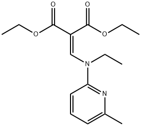 [N-Ethyl-N-(6-methyl-2-pyridyl)amino]methylenemalonic acid diethyl ester Struktur