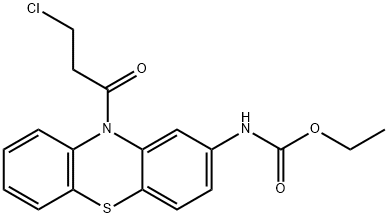 ETHYL 10-(B-CHLOROPROPIONYL)PHENOTHIAZINE-2-CARBAMATE Struktur
