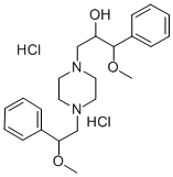 4-(2-メトキシ-2-フェニルエチル)-α-[メトキシ(フェニル)メチル]-1-ピペラジンエタノール·2塩酸塩 化学構造式