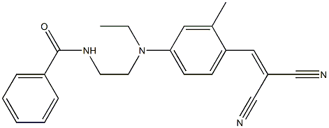 N-[2-[[4-(2,2-dicyanovinyl)-m-tolyl]ethylamino]ethyl]benzamide Structure