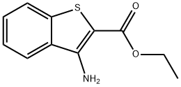 3-アミノベンゾチオフェン-2-カルボン酸エチル 化学構造式