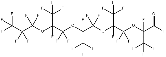 全氟-2,5,8,11-四甲基-3,6,9,12-四氧杂十五酰氟, 34761-47-2, 结构式
