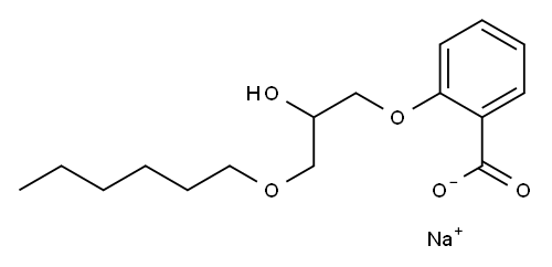 sodium 2-[3-(hexyloxy)-2-hydroxypropoxy]benzoate Structure