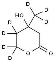 DL-MEVALONOLACTONE-4,4,5,5,6,6,6-D7 Structure