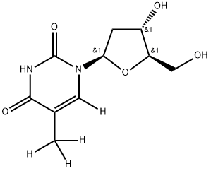 チミジン‐Α,Α,Α,6‐D4 化学構造式