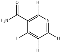 ニコチンアミド‐2,4,5,6‐D4 化学構造式