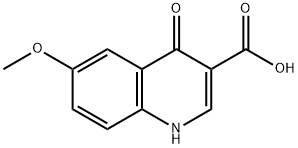 6-メトキシ-4-オキソ-1,4-ジヒドロキノリン-3-カルボン酸 化学構造式