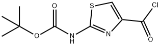 Carbamic  acid,  N-[4-(chlorocarbonyl)-2-thiazolyl]-,  1,1-dimethylethyl  ester Structure