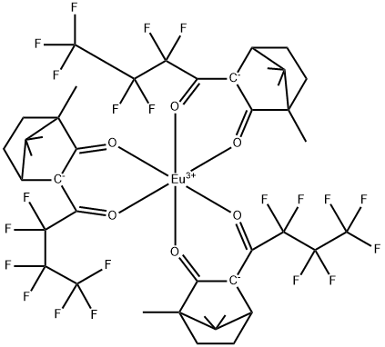 ユウロピウム(III)トリス[3-(ヘプタフルオロプロピルヒドロキシメチレン)-D-カンホラート] 化学構造式