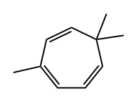 1,3,5-Cycloheptatriene, 3,7,7-trimethyl- Struktur