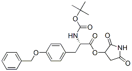 Boc-O-苄基-L-酪氨酸羟基琥珀酸亚氨酯 结构式