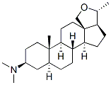 (20R)-18,20-epoxy-N,N-dimethyl-5alpha-pregnan-3beta-amine  Struktur