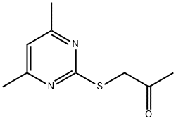 1-((4,6-二甲基嘧啶-2-基)硫代)丙烷-2-酮 结构式