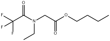 N-エチル-N-(トリフルオロアセチル)グリシンブチル 化学構造式