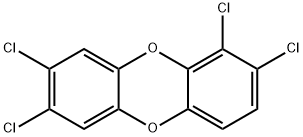 1,2,7,8-テトラクロロジベンゾ-p-ジオキシン 化学構造式