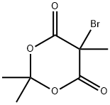 5-ブロモ-2,2,5-トリメチル-1,3-ジオキサン-4,6-ジオン 化学構造式
