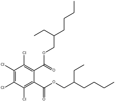 3,4,5,6-テトラクロロ-1,2-ベンゼンジカルボン酸ビス(2-エチルヘキシル) 化学構造式