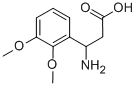 3-アミノ-3-(2,3-ジメトキシフェニル)プロパン酸 化学構造式