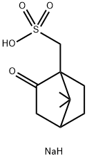 (±)-10-カンファースルホン酸ナトリウム 化学構造式