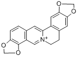5,6-ジヒドロ-2,3:9,10-ビス(メチレンジオキシ)ジベンゾ[a,g]キノリジニウム 化学構造式