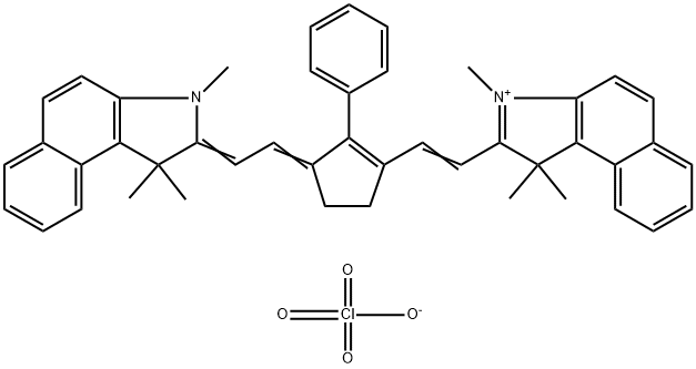 1,1,3-TRIMETHYL-2-((E)-2-(2-PHENYL-3-[(E)-2-(1,1,3-TRIMETHYL-1,3-DIHYDRO-2H-BENZO[E]INDOL-2-YLIDENE)ETHYLIDENE]-1-CYCLOPENTEN-1-YL)ETHENYL)-1H-BENZO[E]INDOLIUM PERCHLORATE Structure