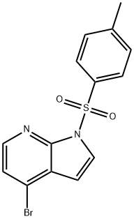 4-溴-1-[(4-甲基苯在)磺酰基]-1H-吡咯并[2,3-B]吡啶,348640-07-3,结构式