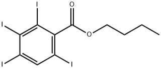 2,3,4,6-テトラヨード安息香酸ブチル 化学構造式