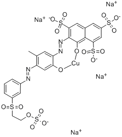 tetrasodium [8-hydroxy-7-[[2-hydroxy-5-methyl-4-[[3-[[2-(sulphooxy)ethyl]sulphonyl]phenyl]azo]phenyl]azo]naphthalene-1,3,6-trisulphonato(6-)]cuprate(4-) Structure