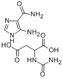 N-carbamoyl-DL-aspartic acid, compound with 5-amino-1H-imidazole-4-carboxamide (1:1) Struktur