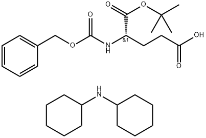 N-(苯基甲氧基羰基)-L-谷氨酸 1-(叔丁基)酯二环己基胺盐, 34897-61-5, 结构式