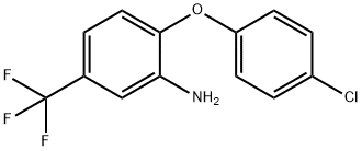 2-(4-クロロフェノキシ)-5-(トリフルオロメチル)アニリン 化学構造式