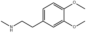 N-甲基-2-(3,4-二甲氧基苯基)乙胺 结构式