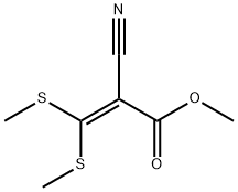 2-氰-3,3-二(甲硫基)丙烯酸甲酯, 3490-92-4, 结构式