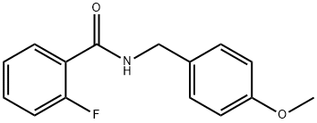 2-氟-N-(4-甲氧基苄基)苯甲酰胺, 349089-20-9, 结构式