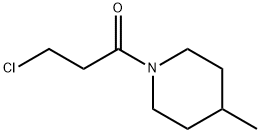 1-(3-クロロプロパノイル)-4-メチルピペリジン 化学構造式