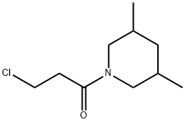1-(3-クロロプロパノイル)-3,5-ジメチルピペリジン 化学構造式
