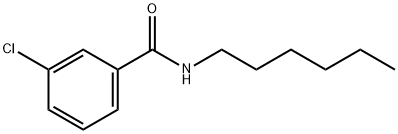 3-クロロ-N-N-ヘキシルベンズアミド 化学構造式