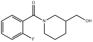 1-(2-氟苯甲酰基)-3-哌啶甲醇, 349128-53-6, 结构式