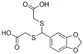 2,2'-[(1,3-Benzodioxol-5-ylmethylene)bis(thio)]bisacetic acid 结构式