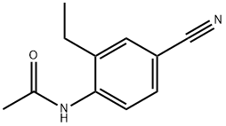 N1-(4-氰基-2-乙基苯基)乙酰胺 结构式
