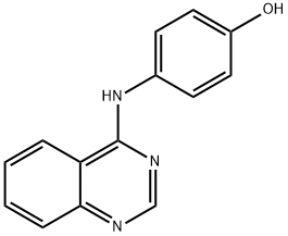 4-[(キナゾリン-4-イル)アミノ]フェノール 化学構造式