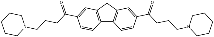 1,1'-(9H-fluorene-2,7-diyl)bis(4-piperidinobutan-1-one) 结构式